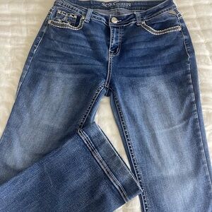 Sexy Couture Women's Flare Jeans in Blue